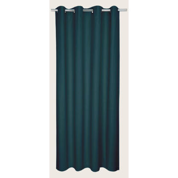 Lined eyeletet curtain velvet teal 140x250cm