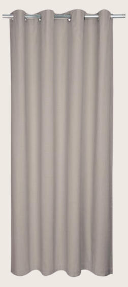 Lined eyelet curtain velvet oyst 140x250cm