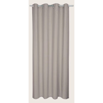 Lined eyelet curtain velvet oyst 140x250cm