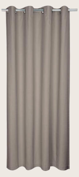 Lined eyelet curtain velvet taupe 140x250cm