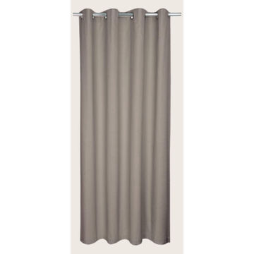 Lined eyelet curtain velvet taup 140x250cm