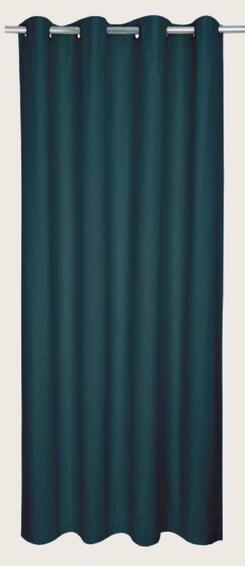 Lined eyelet curtain velvet teal 140x225cm