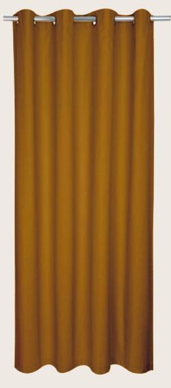 Lined eyelet curtain velvet ochre 140x225cm