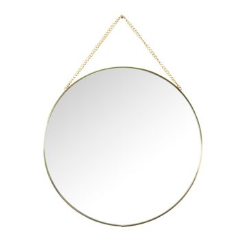 Inspire round metal gold mirror 29.5cm