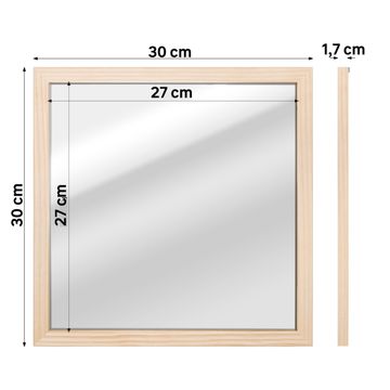 Inspire mirror natural wood 30x30cm