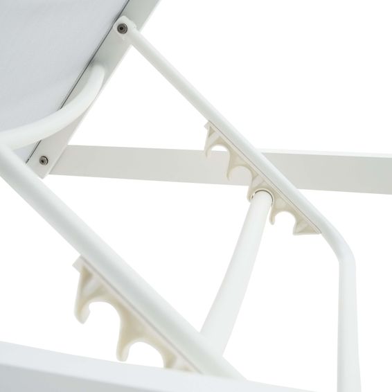Naterial Lyra Beta Sunbed  Aluminium & Textilene White