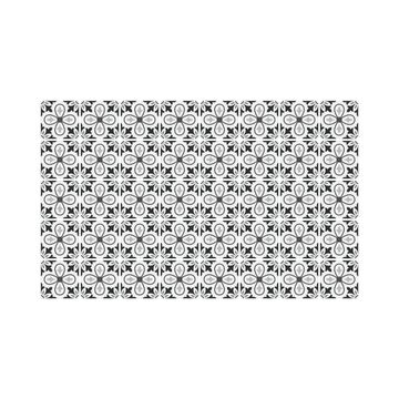 Kitchen mat adrianie black and white 50x80cm inspire