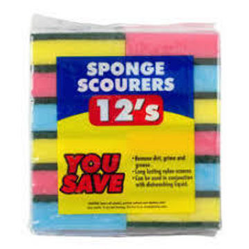 GR8 SAVE SPONGE SCOURERS 12 PACK