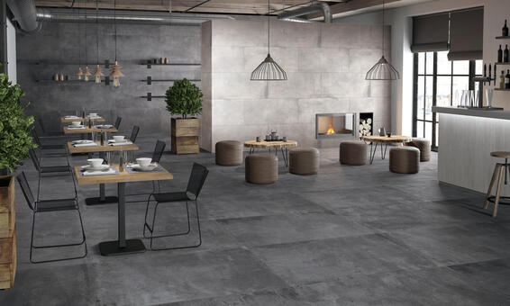 Floor tile por agregado lightgrey matt 600x1200mm