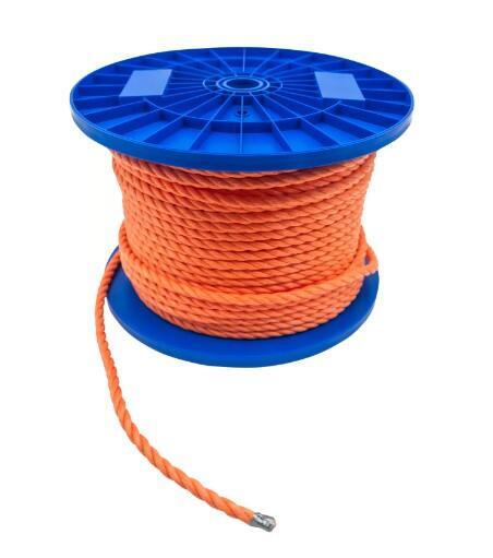 PP ROPE TURNED ORANGE 8MM 100M