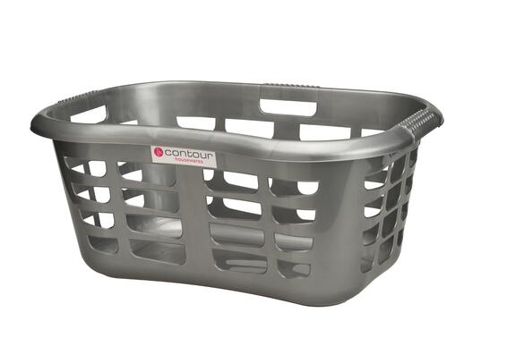 Linen Bin Laundry Basket Silver