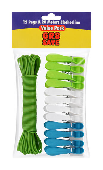 GR8 SAVE COMBO PACK WASHLINE WITH 12 PEG