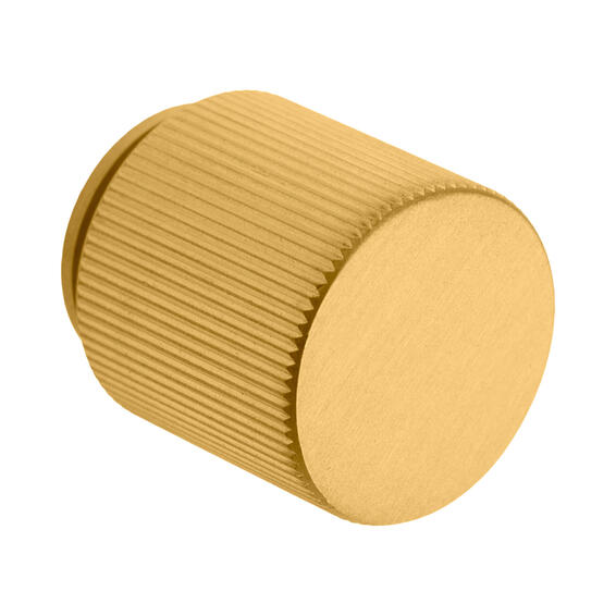 Lined solid brass knob 25mm