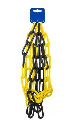 PLASTIC CHAIN YELL/BLACK 6MMX2.5M