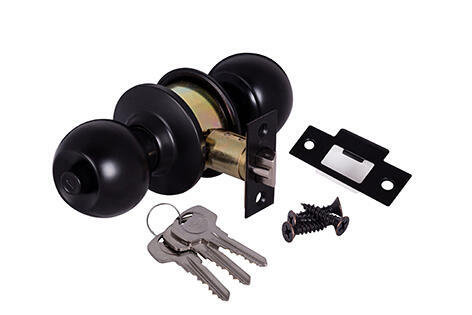 YALE ROUND KNOBSET BLACK 