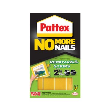 No more nails removable mounting strips 2kg pattex