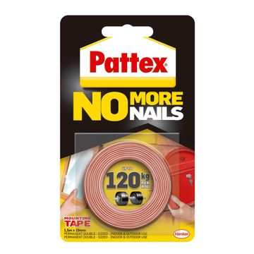 Mounting tape PATTEX No More Nails 150cm x 1.9cm