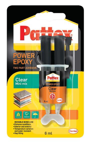 Power epoxy clear mini syringe 6ml pattex