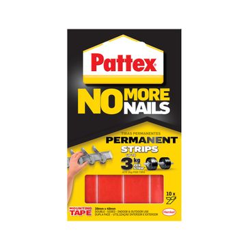 No more nails permanent mounting strips 3kg pattex