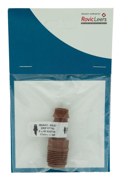 BROWN DRIP MALE ADAPTOR 17MMX 1/2MDA 417