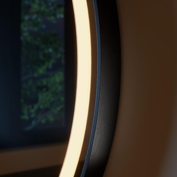Sensea Remix Round LED Mirror Black W60cmxH60cm