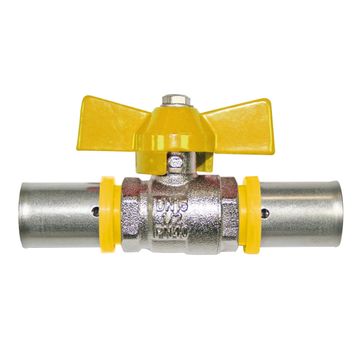 BRASS BALL VALVE B/FLY HANDLES GAS 20X20