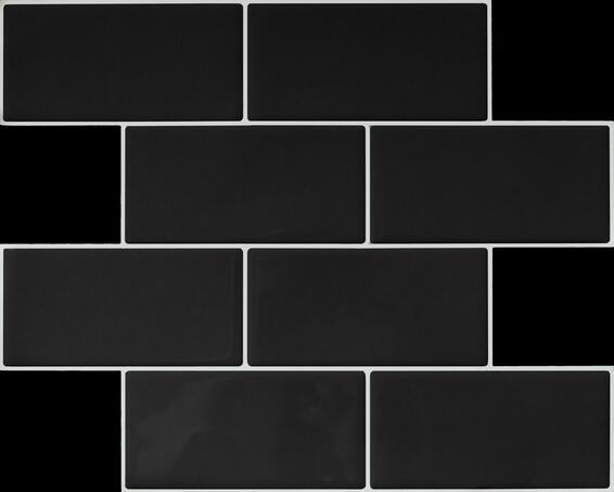 Wimborne black soft tile stickers 3pc 25.4x25.4cm