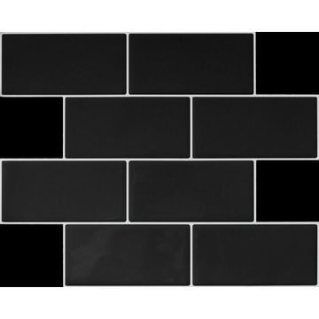 Wimborne black soft tile stickers 3pc 25.4x25.4cm