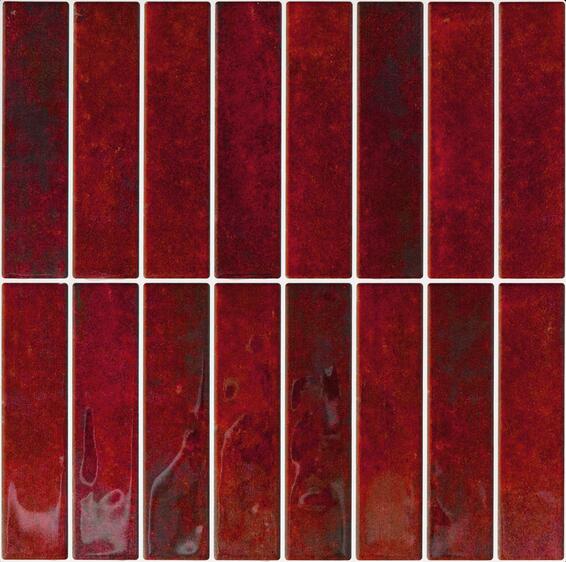 Rookery burnt red soft tile stickers 3pc 25.4x25.4cm
