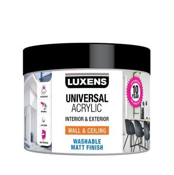 Luxens 100ml Universal Acrylic Grecian White Colour Sample 