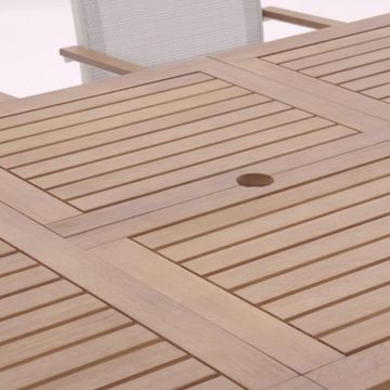 Naterial oris fix table alu 89x89 cream