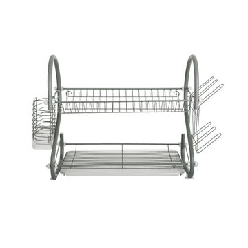 Delinia epoxy dish rack with under tray dark grey