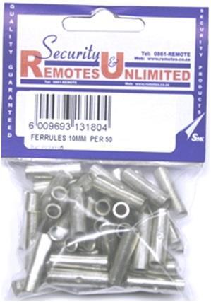 Ferrules copper plated 10mmx50