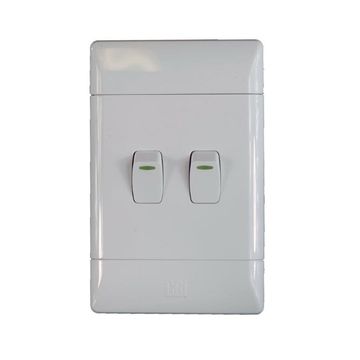 Switch CBI ELECTRIC white 2 lever 1 way 2x4