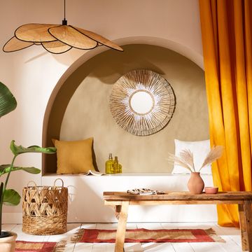 PENDANT RATTAN NATURAL PVC E27X1 D110CM