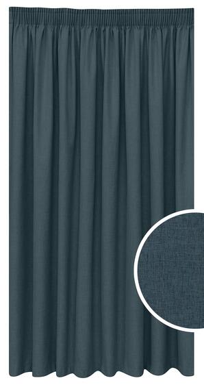 Porscha blockout taped curtain blue 260x250