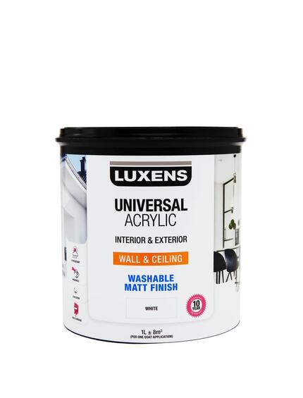 Luxens 1ltr Universal Paint Acrylic Grey Ivory 