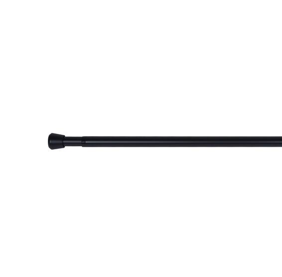 Ten pole extandable curtain pole kit mat black kit d25-28 fuji 90-140cm inspire