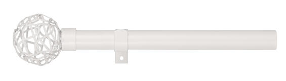 Inspire curtain rod d28 white extendable from 120cm - 210cm 