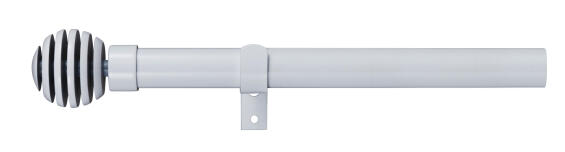 Inspire curtain rod kit d28 white extendable from 120cm - 210cm (includes brackets and finals) 
