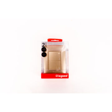 Switch Ysalis LEGRAND 2 lever 2 way 2x4 champagne