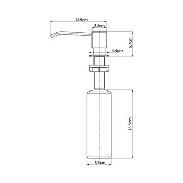 Delinia intergrated kitchen worktop soap dispenser gun metal