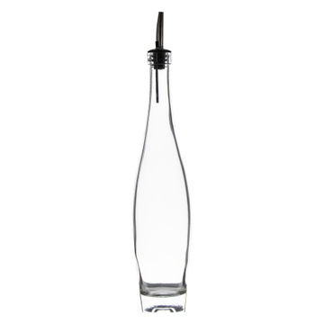 Regent oil /vinegar glass bottle with pourer 500ml (370/320x70mm dia)