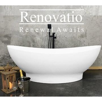 Renovatio Freestanding Bathtub Polished White 