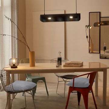 Pendant metal black e27x2 d80cm inspire