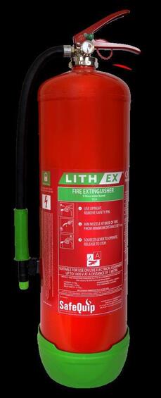Safequip lith-ex fire extinguisher 9l