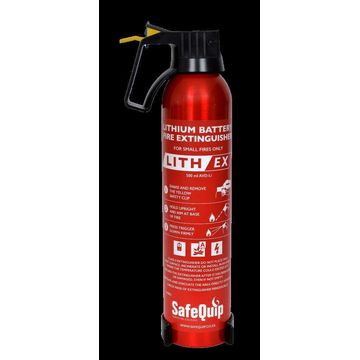 Safequip lith-ex lithium battery fire extinguisher 500ml