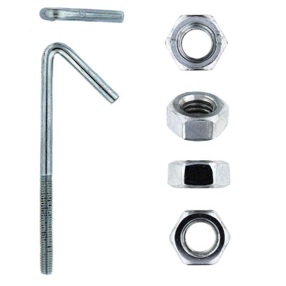 EUREKA HOOK BOLT & NUT ZP 6X90MM Q15