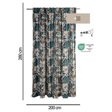 Inspire gtht curtain navia multicolor 200x280cm