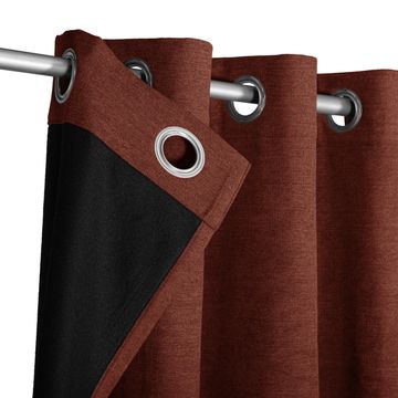 Inspire eyelet curtain thermic ragnar cocktail 140x280cm